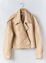 Veste simili cuir beige PARISIENNE ET ALORS pour femme seconde vue