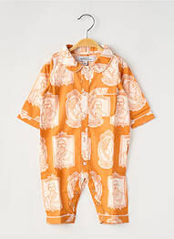 Pyjama manches longues orange HOUSE OF PENJELAJAH enfant