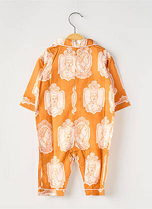 Pyjama imprimé fantaisie orange HOUSE OF PENJELAJAH enfant