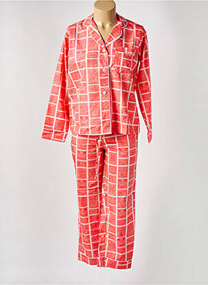 Pyjama coupe droite orange HOUSE OF PENJELAJAH femme