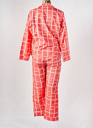 Pyjama coupe droite orange HOUSE OF PENJELAJAH femme