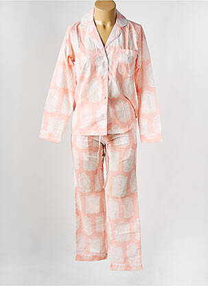 Pyjama coupe droite rose HOUSE OF PENJELAJAH femme