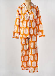 Pyjama coupe droite jaune HOUSE OF PENJELAJAH femme