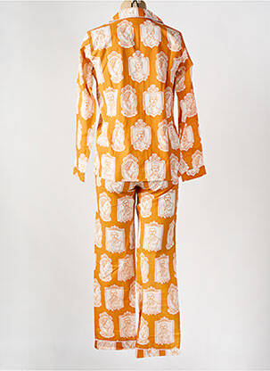 Pyjama coupe droite jaune HOUSE OF PENJELAJAH femme