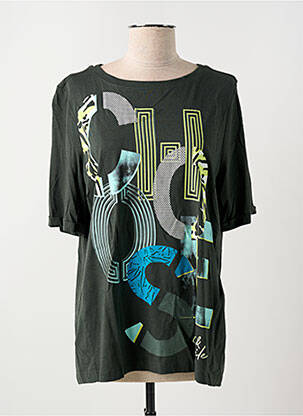 T-shirt coupe droite manches courtes vert CECIL femme