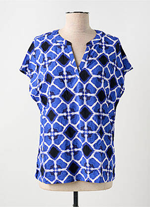 Blouse manches courtes manches courtes bleu STREET ONE femme