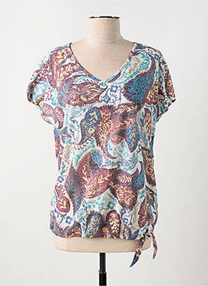 T-shirt col v manches courtes bleu CECIL femme