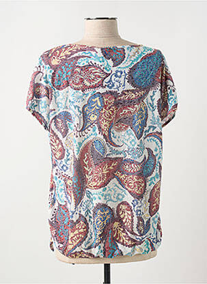 T-shirt col v manches courtes bleu CECIL femme