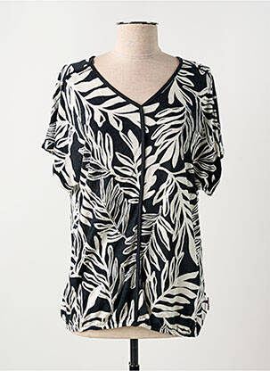 T-shirt col v manches courtes noir CECIL femme