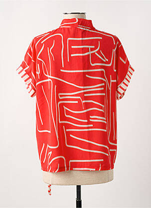 Blouse imprimé fantaisie manches courtes rouge SIGNE NATURE femme