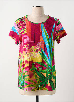 T-shirt stretch manches courtes vert ORIENTIQUE NATURALLY femme