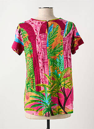 T-shirt stretch manches courtes vert ORIENTIQUE NATURALLY femme