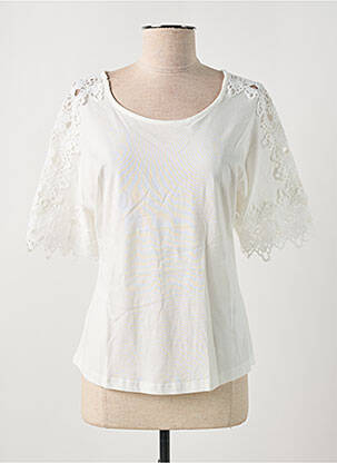 T-shirt stretch manches courtes beige CREAM femme