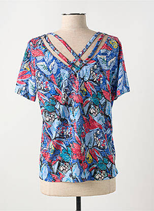 T-shirt imprimé fantaisie manches courtes bleu DIANE LAURY femme