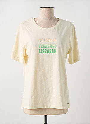 T-shirt sérigraphie floquée manches courtes beige TRAMONTANA femme