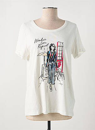 T-shirt sérigraphie manches courtes beige STREET ONE femme
