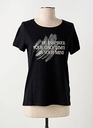 T-shirt sérigraphie manches courtes noir STREET ONE femme