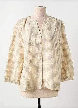 Chemisier tissage crêpe manches 3/4 beige STREET ONE femme
