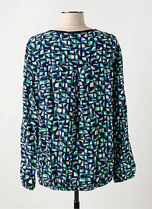 Blouse tissage popeline manches longues bleu CECIL femme
