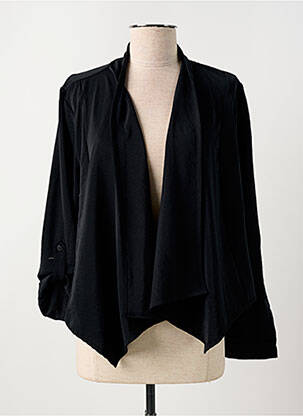 Gilet manches longues col v noir EVER SASSY femme