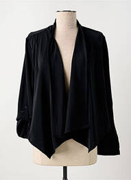 Gilet manches longues col v noir EVER SASSY femme