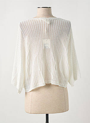 Gilet manches longues manches 3/4 blanc CREAM femme