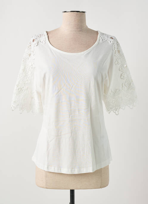 T-shirt manches mi-longues manches courtes beige CREAM femme