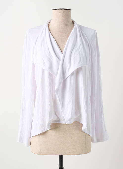 Gilet manches longues blanc FELINO pour femme