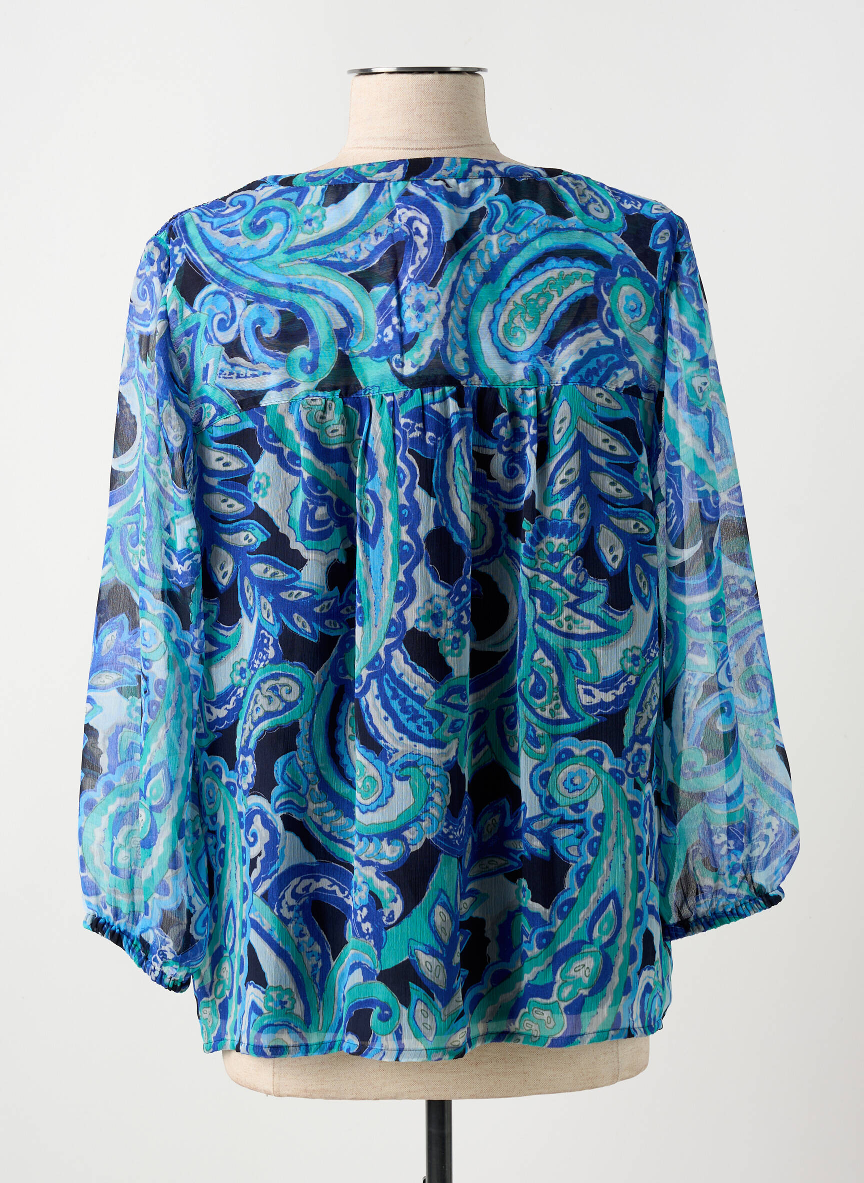 Chemisier Femme Street One à Boutons - Manches Longues, Col Bateau, Viscose Douce Et Motif Graphique - 4