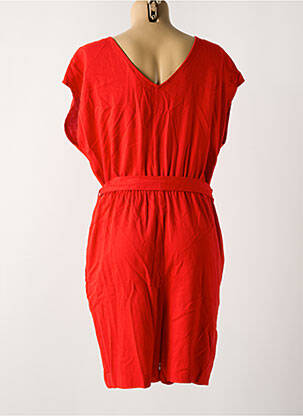 Combishort fermeture boutonnée sur le devant manches courtes rouge CREAM femme