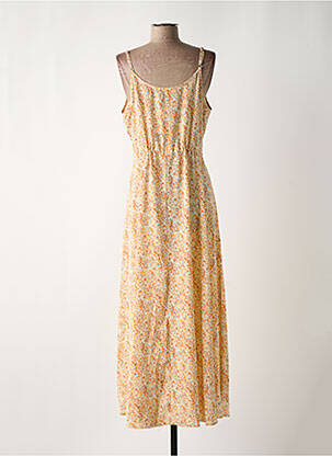 Robe longue imprimé fantaisie fines bretelles beige SARAH JOHN femme
