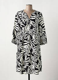 Robe mi-longue manches 3/4 manches 3/4 noir CECIL femme