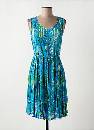 Robe de plage sans manche bleu ORIENTIQUE NATURALLY femme