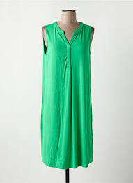 Robe mi-longue coupe fluide sans manche vert CECIL femme