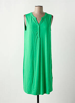 Robe mi-longue coupe fluide sans manche vert CECIL femme