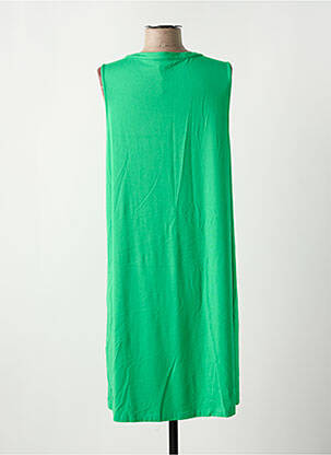 Robe mi-longue coupe fluide sans manche vert CECIL femme