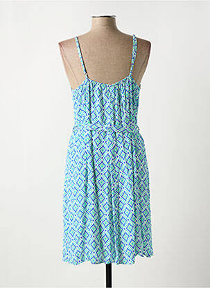 Robe mi-longue coupe fluide fines bretelles bleu JULIE GUERLANDE femme