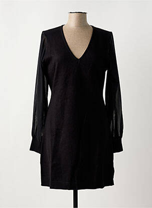 Robe mi-longue manches longues manches longues noir FREEMAN T.PORTER femme