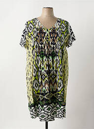 Robe mi-longue coupe fluide manches courtes noir ORIENTIQUE NATURALLY femme