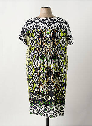 Robe mi-longue coupe fluide manches courtes noir ORIENTIQUE NATURALLY femme