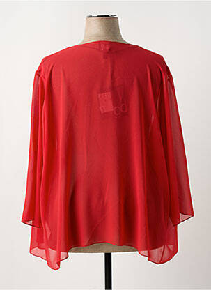 Veste kimono col v rouge GUY DUBOUIS femme