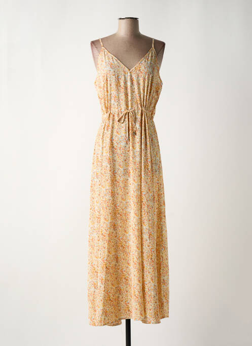 Robe longue imprimé fantaisie fines bretelles beige SARAH JOHN femme