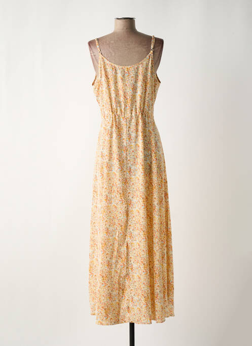 Robe longue imprimé fantaisie fines bretelles beige SARAH JOHN femme