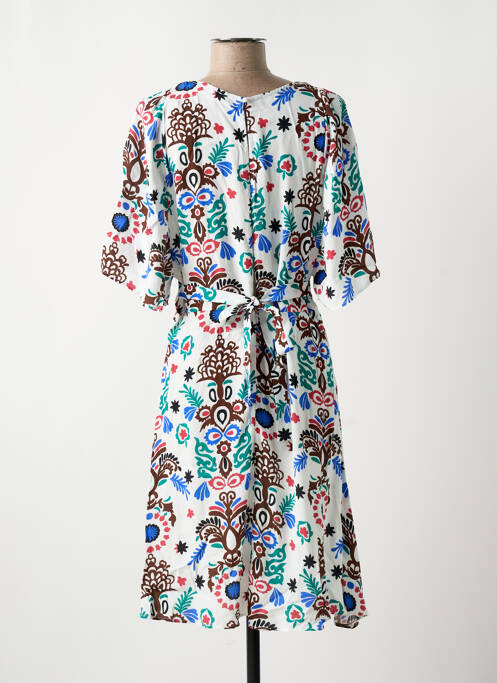 Robe mi-longue blanc C'EST BEAU LA VIE pour femme