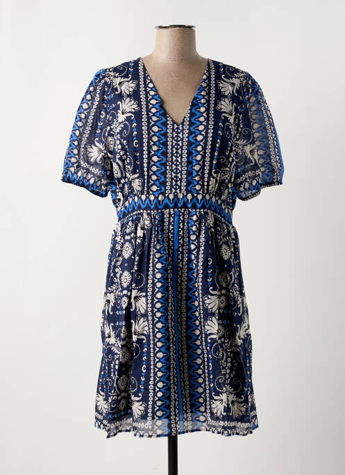 Robe mi-longue bleu C'EST BEAU LA VIE pour femme