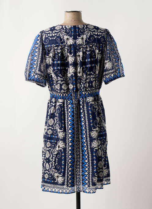 Robe mi-longue bleu C'EST BEAU LA VIE pour femme