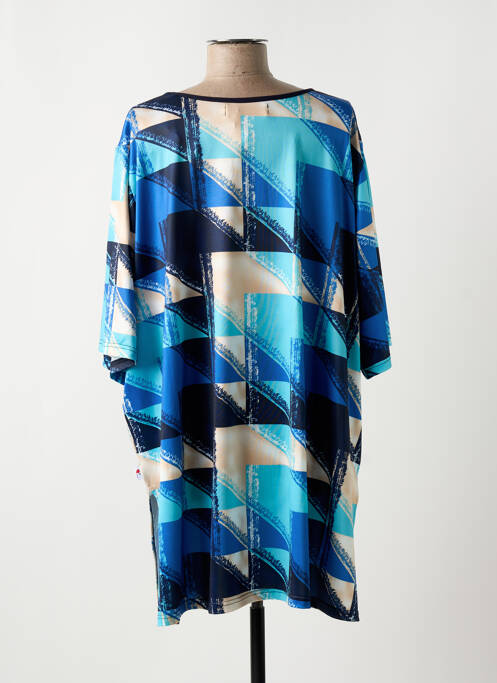 Robe mi-longue bleu SI BELLE ET TRÈFLE pour femme