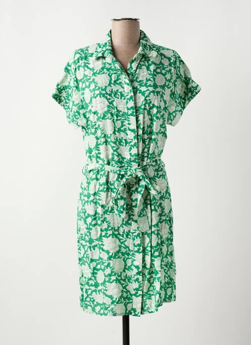 Robe mi-longue vert C'EST BEAU LA VIE pour femme