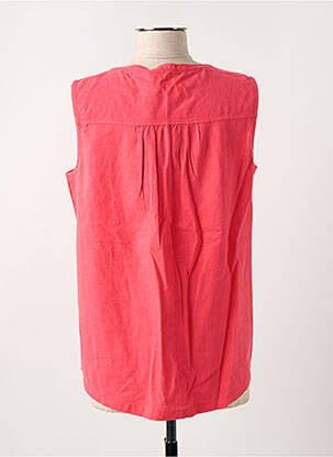 Blouse col rond sans manche rouge CECIL femme