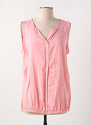 Blouse col v sans manche rose CECIL femme